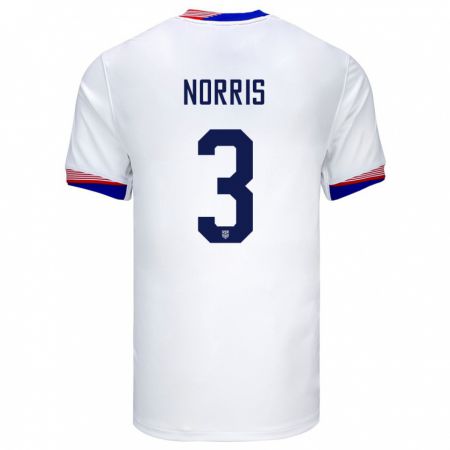 Kandiny Deti Americké Nolan Norris #3 Biely Dresy Hazai Csapatmez 24-26 Triĭká