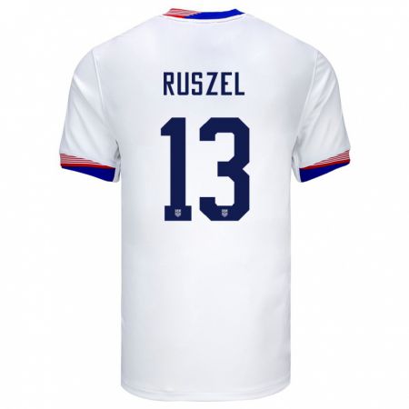 Kandiny Deti Americké Marcel Ruszel #13 Biely Dresy Hazai Csapatmez 24-26 Triĭká
