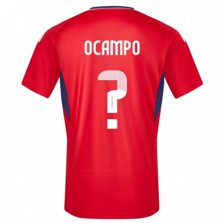 Kandiny Deti Kostarika Benjamin Ocampo #0 Červená Dresy Hazai Csapatmez 24-26 Triĭká