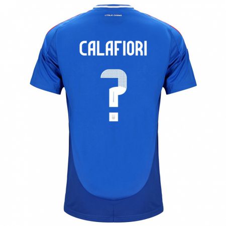 Kandiny Deti Taliansko Riccardo Calafiori #0 Modrá Dresy Hazai Csapatmez 24-26 Triĭká