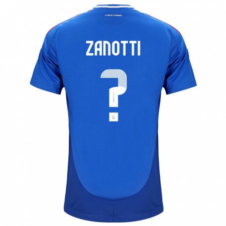 Kandiny Deti Taliansko Mattia Zanotti #0 Modrá Dresy Hazai Csapatmez 24-26 Triĭká