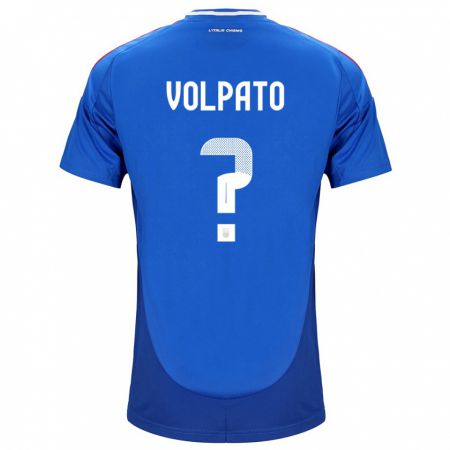 Kandiny Deti Taliansko Cristian Volpato #0 Modrá Dresy Hazai Csapatmez 24-26 Triĭká