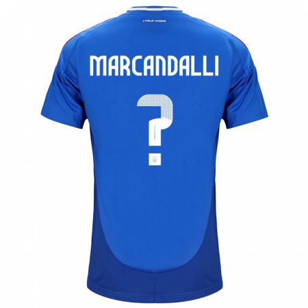 Kandiny Deti Taliansko Alessandro Marcandalli #0 Modrá Dresy Hazai Csapatmez 24-26 Triĭká