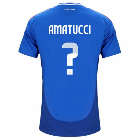 Kandiny Deti Taliansko Lorenzo Amatucci #0 Modrá Dresy Hazai Csapatmez 24-26 Triĭká