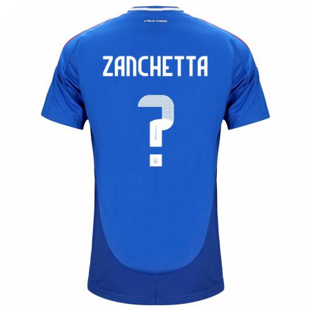 Kandiny Deti Taliansko Mattia Zanchetta #0 Modrá Dresy Hazai Csapatmez 24-26 Triĭká