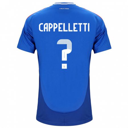 Kandiny Deti Taliansko Mattia Cappelletti #0 Modrá Dresy Hazai Csapatmez 24-26 Triĭká