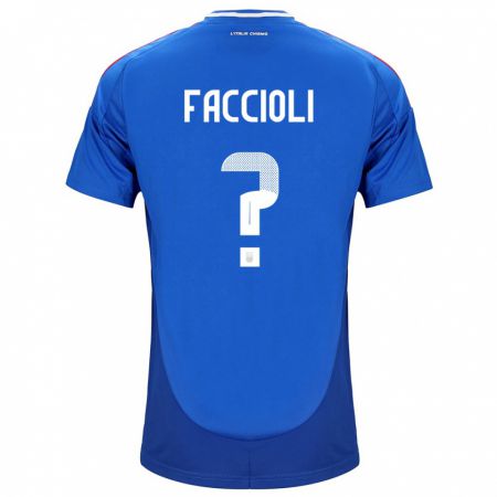 Kandiny Deti Taliansko Pietro Faccioli #0 Modrá Dresy Hazai Csapatmez 24-26 Triĭká
