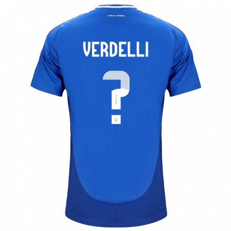 Kandiny Deti Taliansko Davide Verdelli #0 Modrá Dresy Hazai Csapatmez 24-26 Triĭká