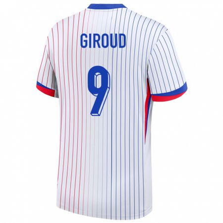 Kandiny Deti Francúzsko Olivier Giroud #9 Biely Dresy Idegenbeli Csapatmez 24-26 Triĭká