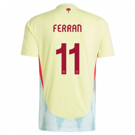 Kandiny Deti Španielsko Ferran Torres #11 Žltá Dresy Idegenbeli Csapatmez 24-26 Triĭká