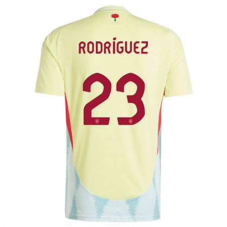 Kandiny Deti Španielsko Misa Rodriguez #23 Žltá Dresy Idegenbeli Csapatmez 24-26 Triĭká