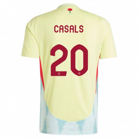 Kandiny Deti Španielsko Joel Casals #20 Žltá Dresy Idegenbeli Csapatmez 24-26 Triĭká