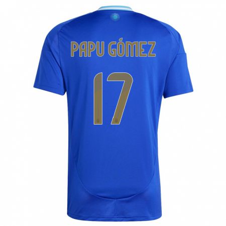 Kandiny Deti Argentína Papu Gomez #17 Modrá Dresy Idegenbeli Csapatmez 24-26 Triĭká