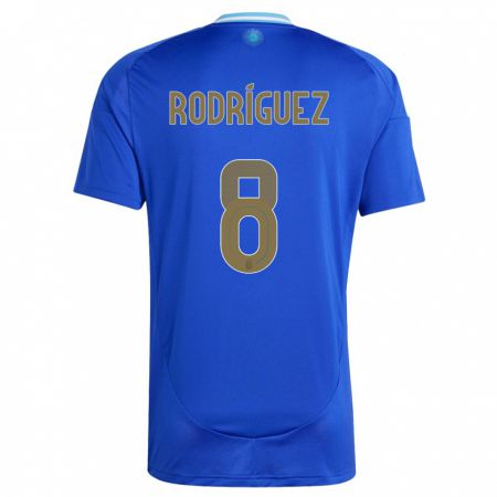 Kandiny Deti Argentína Agustin Rodriguez #8 Modrá Dresy Idegenbeli Csapatmez 24-26 Triĭká