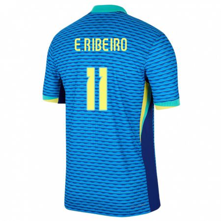 Kandiny Deti Brazília Everton Ribeiro #11 Modrá Dresy Idegenbeli Csapatmez 24-26 Triĭká