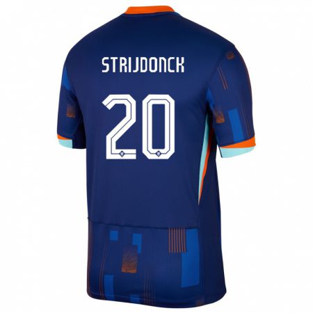 Kandiny Deti Holandsko Bayren Strijdonck #20 Modrá Dresy Idegenbeli Csapatmez 24-26 Triĭká