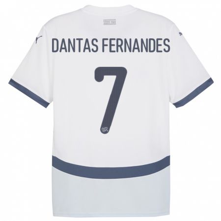 Kandiny Deti Švajčiarsko Ronaldo Dantas Fernandes #7 Biely Dresy Idegenbeli Csapatmez 24-26 Triĭká