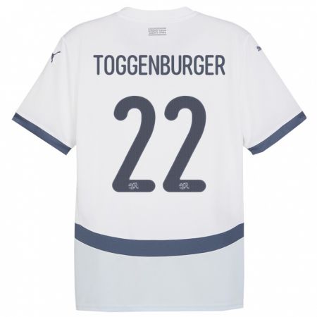 Kandiny Deti Švajčiarsko Nando Toggenburger #22 Biely Dresy Idegenbeli Csapatmez 24-26 Triĭká