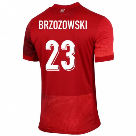 Kandiny Deti Poľsko Milosz Brzozowski #23 Červená Dresy Idegenbeli Csapatmez 24-26 Triĭká