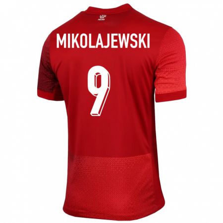 Kandiny Deti Poľsko Daniel Mikolajewski #9 Červená Dresy Idegenbeli Csapatmez 24-26 Triĭká