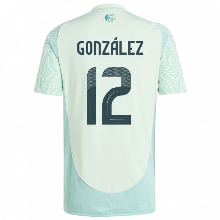 Kandiny Deti México Itzel Gonzalez #12 Bielizeň Zelená Dresy Idegenbeli Csapatmez 24-26 Triĭká