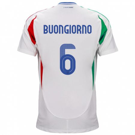 Kandiny Deti Taliansko Alessandro Buongiorno #6 Biely Dresy Idegenbeli Csapatmez 24-26 Triĭká