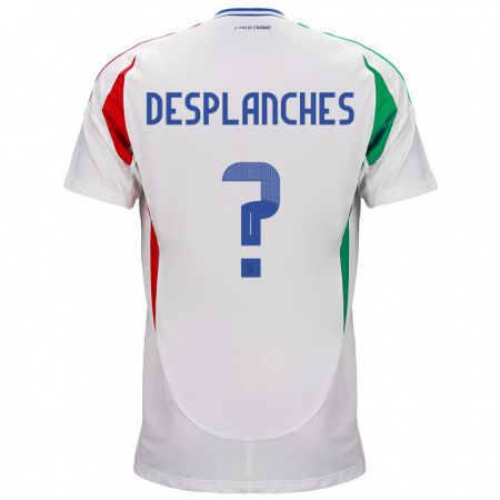 Kandiny Deti Taliansko Sebastiano Desplanches #0 Biely Dresy Idegenbeli Csapatmez 24-26 Triĭká