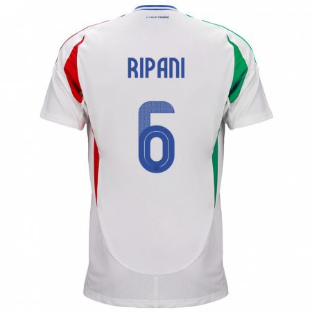 Kandiny Deti Taliansko Diego Ripani #6 Biely Dresy Idegenbeli Csapatmez 24-26 Triĭká