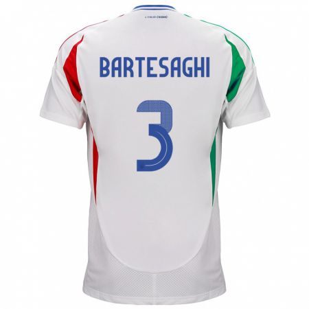 Kandiny Deti Taliansko Davide Bartesaghi #3 Biely Dresy Idegenbeli Csapatmez 24-26 Triĭká