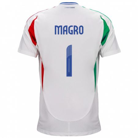 Kandiny Deti Taliansko Federico Magro #1 Biely Dresy Idegenbeli Csapatmez 24-26 Triĭká