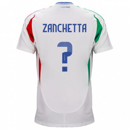 Kandiny Deti Taliansko Mattia Zanchetta #0 Biely Dresy Idegenbeli Csapatmez 24-26 Triĭká