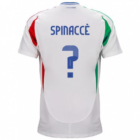 Kandiny Deti Taliansko Matteo Spinaccè #0 Biely Dresy Idegenbeli Csapatmez 24-26 Triĭká