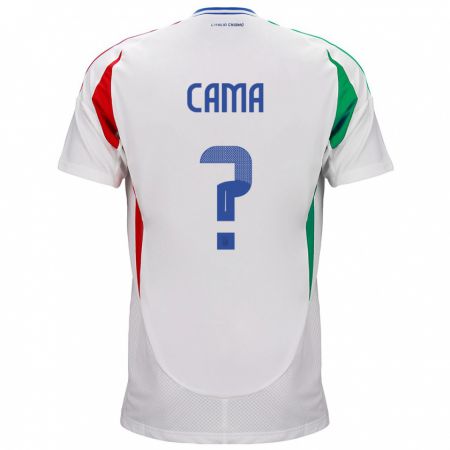 Kandiny Deti Taliansko Cristian Cama #0 Biely Dresy Idegenbeli Csapatmez 24-26 Triĭká