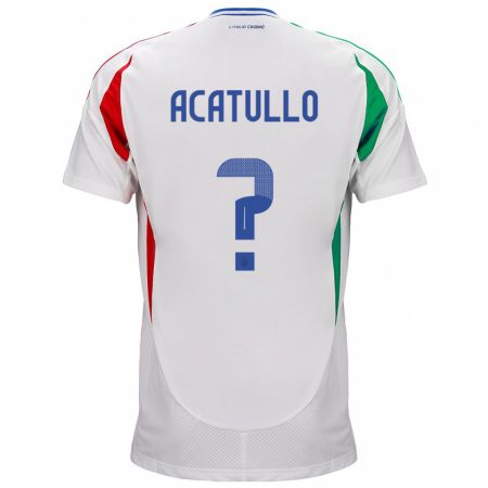 Kandiny Deti Taliansko Cristian Acatullo #0 Biely Dresy Idegenbeli Csapatmez 24-26 Triĭká