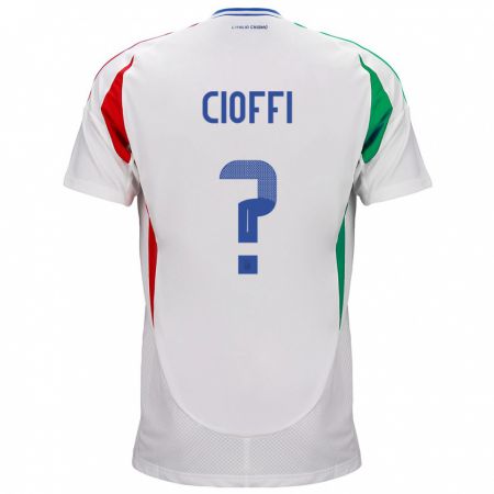 Kandiny Deti Taliansko Cristian Cioffi #0 Biely Dresy Idegenbeli Csapatmez 24-26 Triĭká