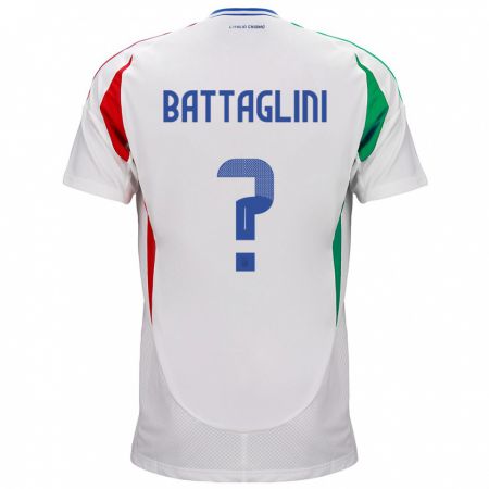 Kandiny Deti Taliansko Pietro Battaglini #0 Biely Dresy Idegenbeli Csapatmez 24-26 Triĭká