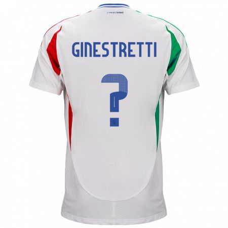 Kandiny Deti Taliansko Davide Ginestretti #0 Biely Dresy Idegenbeli Csapatmez 24-26 Triĭká