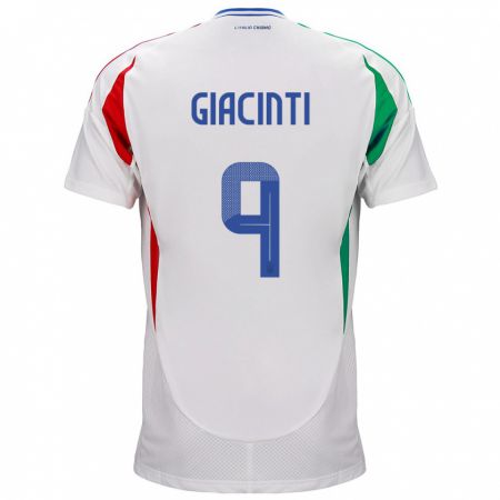 Kandiny Deti Taliansko Valentina Giacinti #9 Biely Dresy Idegenbeli Csapatmez 24-26 Triĭká