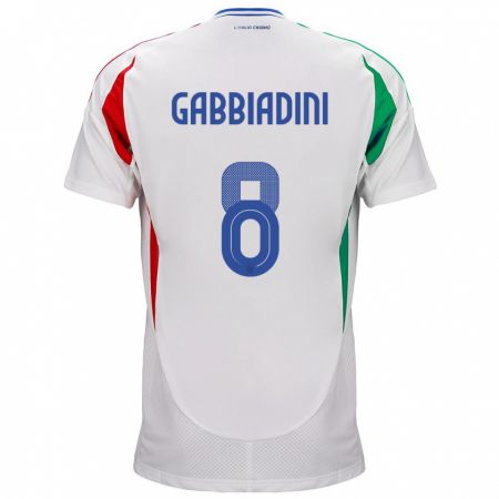 Kandiny Deti Taliansko Melania Gabbiadini #8 Biely Dresy Idegenbeli Csapatmez 24-26 Triĭká