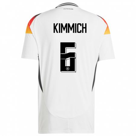 Kandiny Muži Nemecko Joshua Kimmich #6 Biely Dresy Hazai Csapatmez 24-26 Triĭká