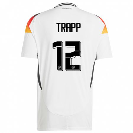 Kandiny Muži Nemecko Kevin Trapp #12 Biely Dresy Hazai Csapatmez 24-26 Triĭká