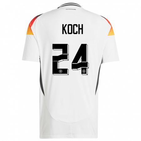 Kandiny Muži Nemecko Robin Koch #24 Biely Dresy Hazai Csapatmez 24-26 Triĭká