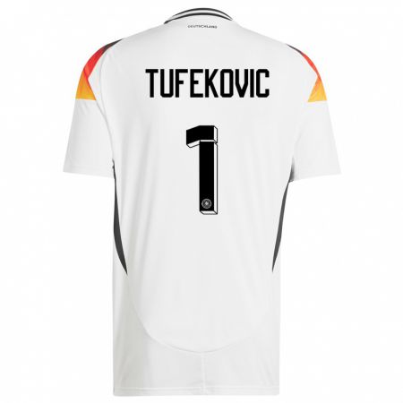 Kandiny Muži Nemecko Martina Tufekovic #1 Biely Dresy Hazai Csapatmez 24-26 Triĭká
