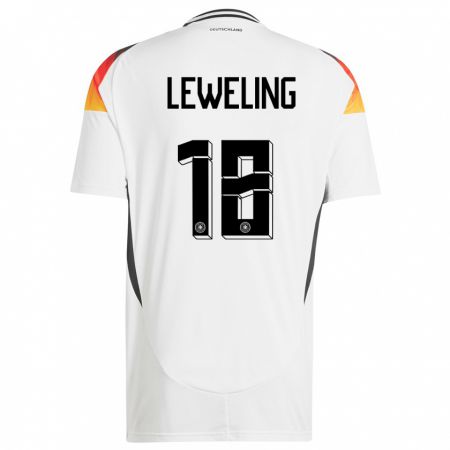 Kandiny Muži Nemecko Jamie Leweling #18 Biely Dresy Hazai Csapatmez 24-26 Triĭká