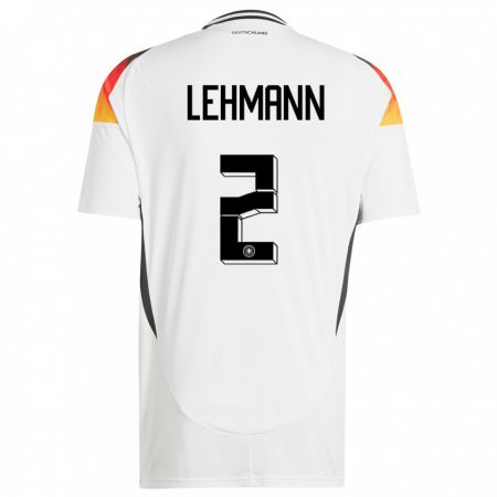 Kandiny Muži Nemecko Paul Lehmann #2 Biely Dresy Hazai Csapatmez 24-26 Triĭká