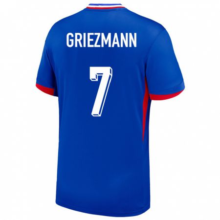 Kandiny Muži Francúzsko Antoine Griezmann #7 Modrá Dresy Hazai Csapatmez 24-26 Triĭká