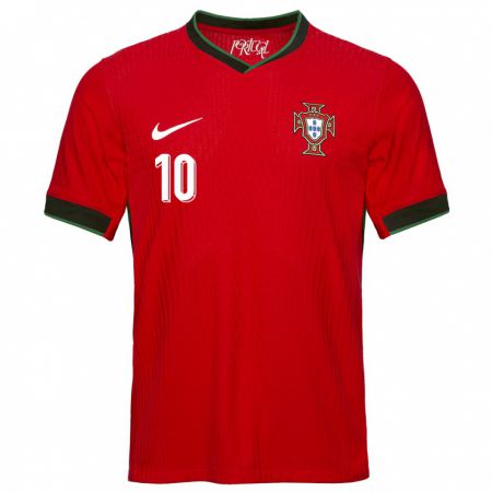 Kandiny Muži Portugalsko Joao Mario #10 Červená Dresy Hazai Csapatmez 24-26 Triĭká