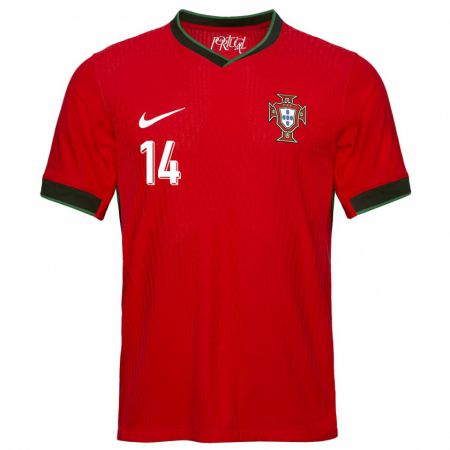 Kandiny Muži Portugalsko Hugo Oliveira #14 Červená Dresy Hazai Csapatmez 24-26 Triĭká