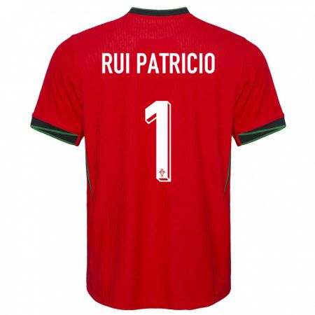 Kandiny Muži Portugalsko Rui Patricio #1 Červená Dresy Hazai Csapatmez 24-26 Triĭká