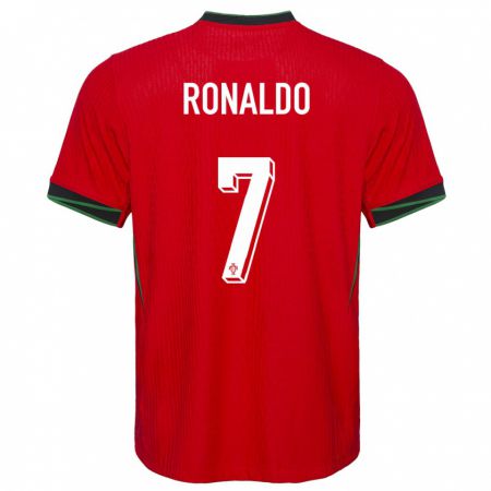 Kandiny Muži Portugalsko Cristiano Ronaldo #7 Červená Dresy Hazai Csapatmez 24-26 Triĭká